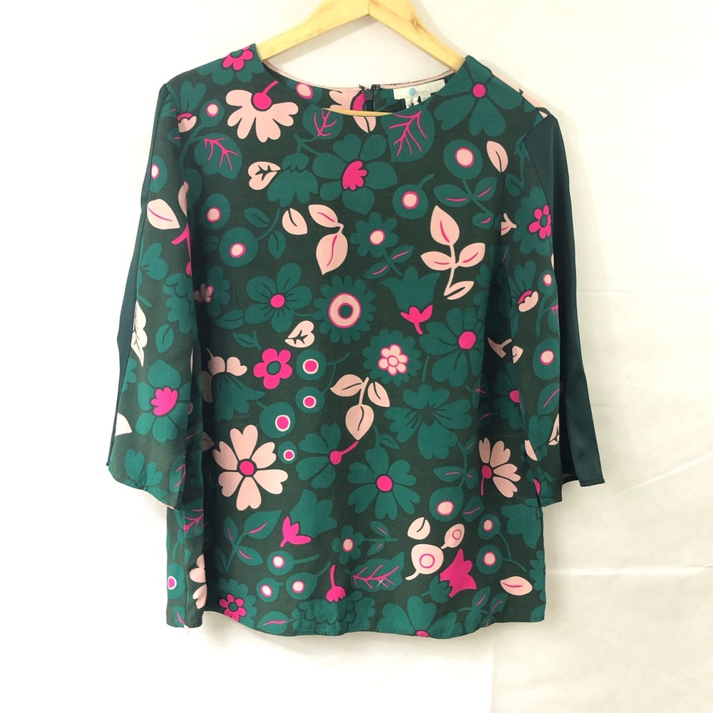 Boden chasworth green bloom blouse flower print 10
